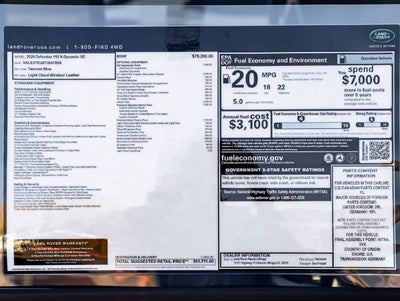 2026 Land Rover Defender 110 X-Dynamic SE