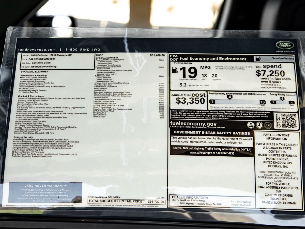 2025 Land Rover Defender 130 X-Dynamic SE