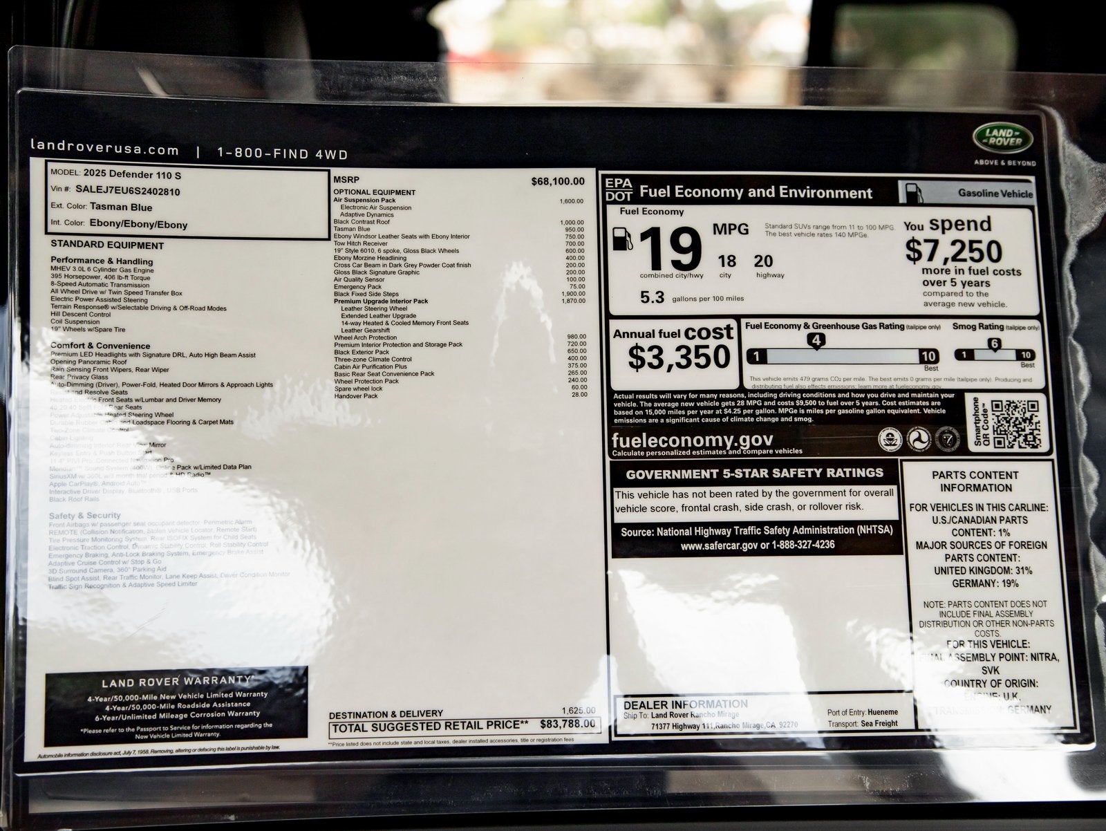 2025 Land Rover Defender 110 S