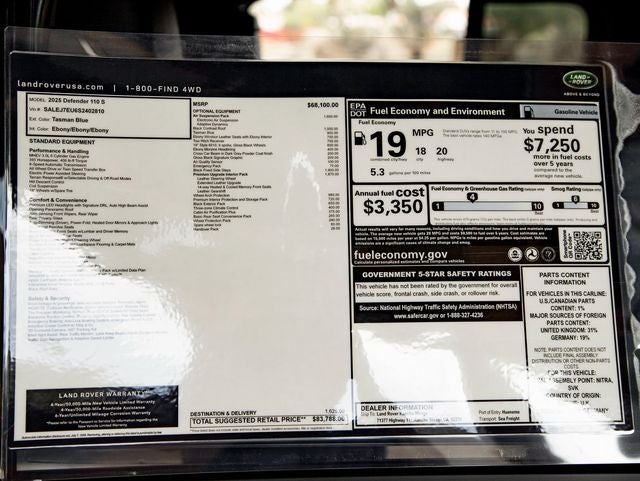 2025 Land Rover Defender 110 S