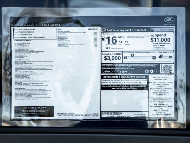 2026 Land Rover Defender 130 V8