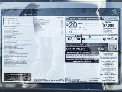 2026 Land Rover Defender 110 X