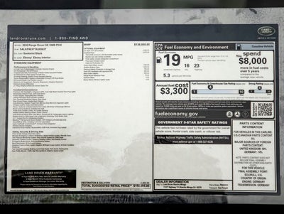 2026 Land Rover Range Rover SE