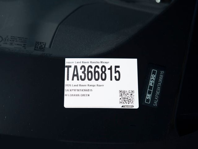 2026 Land Rover Range Rover SE