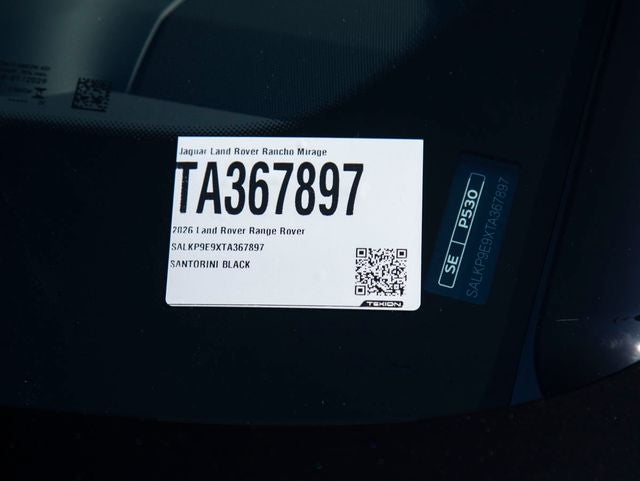 2026 Land Rover Range Rover SE SWB P530