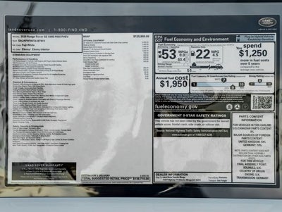 2026 Land Rover Range Rover Plug-In Hybrid SE