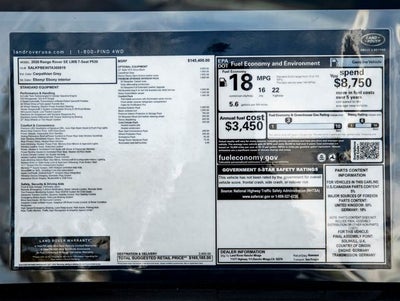 2026 Land Rover Range Rover SE LWB