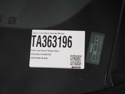 2026 Land Rover Range Rover SE LWB
