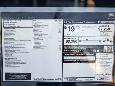 2025 Land Rover Discovery Dynamic SE