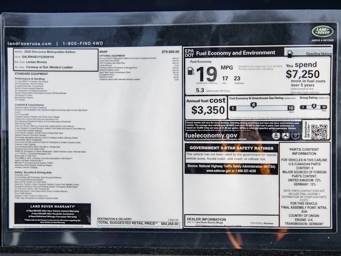 2025 Land Rover Discovery Metropolitan Edition