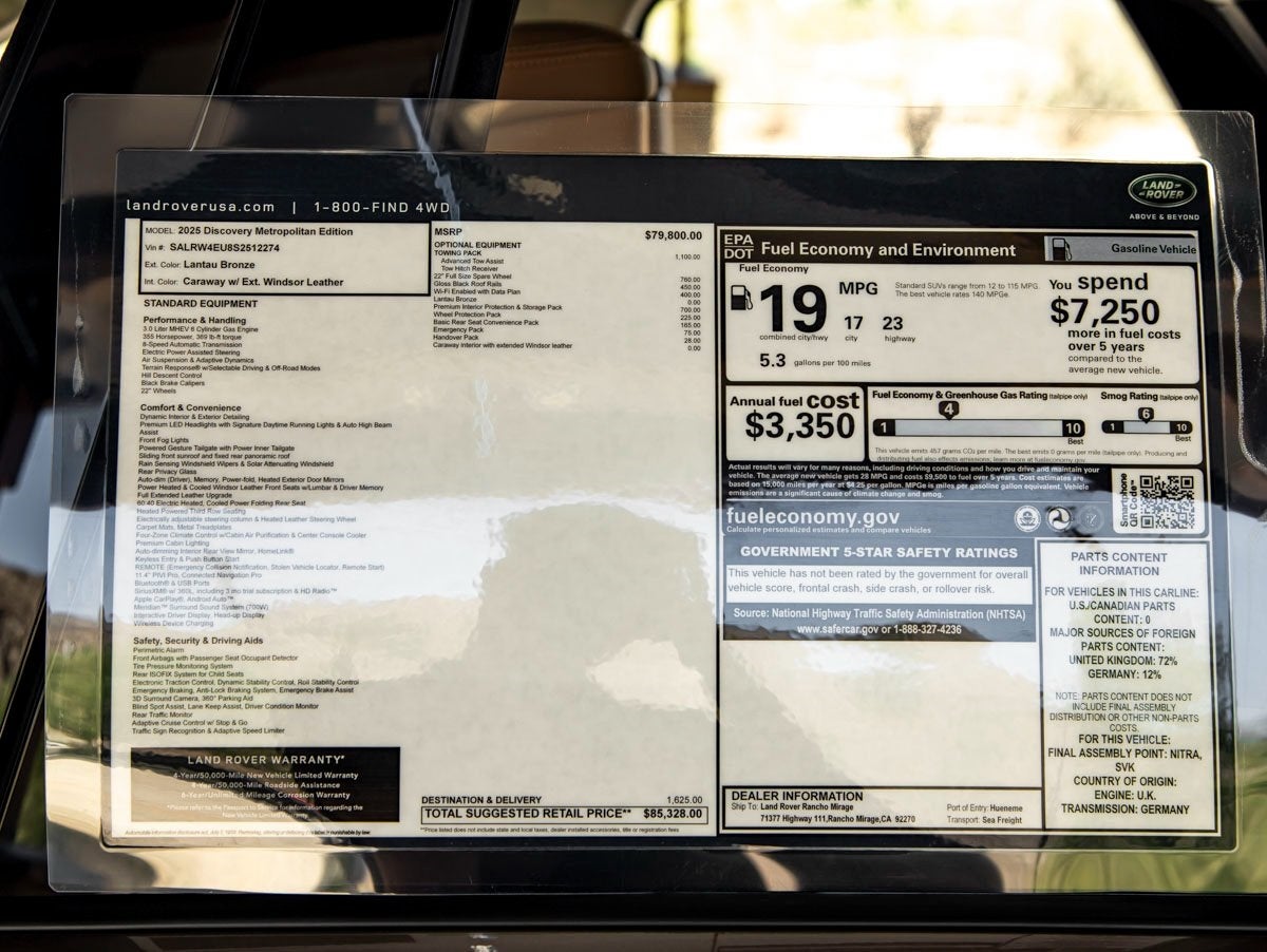 2025 Land Rover Discovery Metropolitan Edition