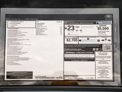 2026 Land Rover Range Rover Velar S