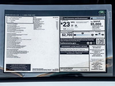 2026 Land Rover Range Rover Velar S