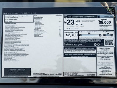 2026 Land Rover Range Rover Velar P250 Base