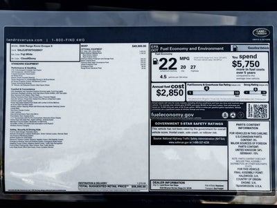 2026 Land Rover Range Rover Evoque S