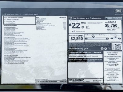 2026 Land Rover Range Rover Evoque S