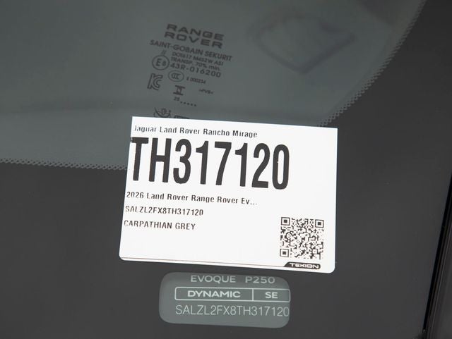 2026 Land Rover Range Rover Evoque Dynamic SE