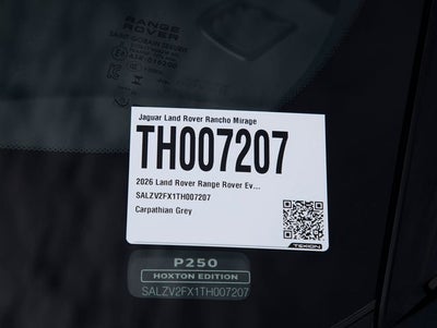 2026 Land Rover Range Rover Evoque Hoxton Edition