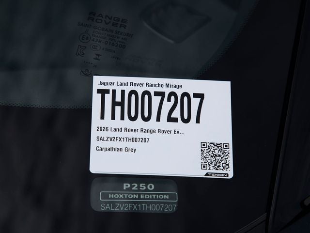 2026 Land Rover Range Rover Evoque Hoxton Edition