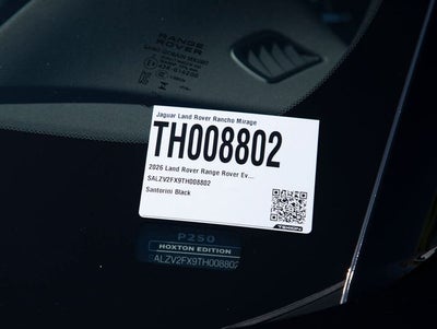 2026 Land Rover Range Rover Evoque Hoxton Edition