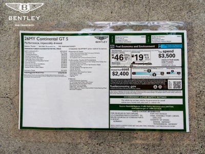 2026 Bentley Continental GT S