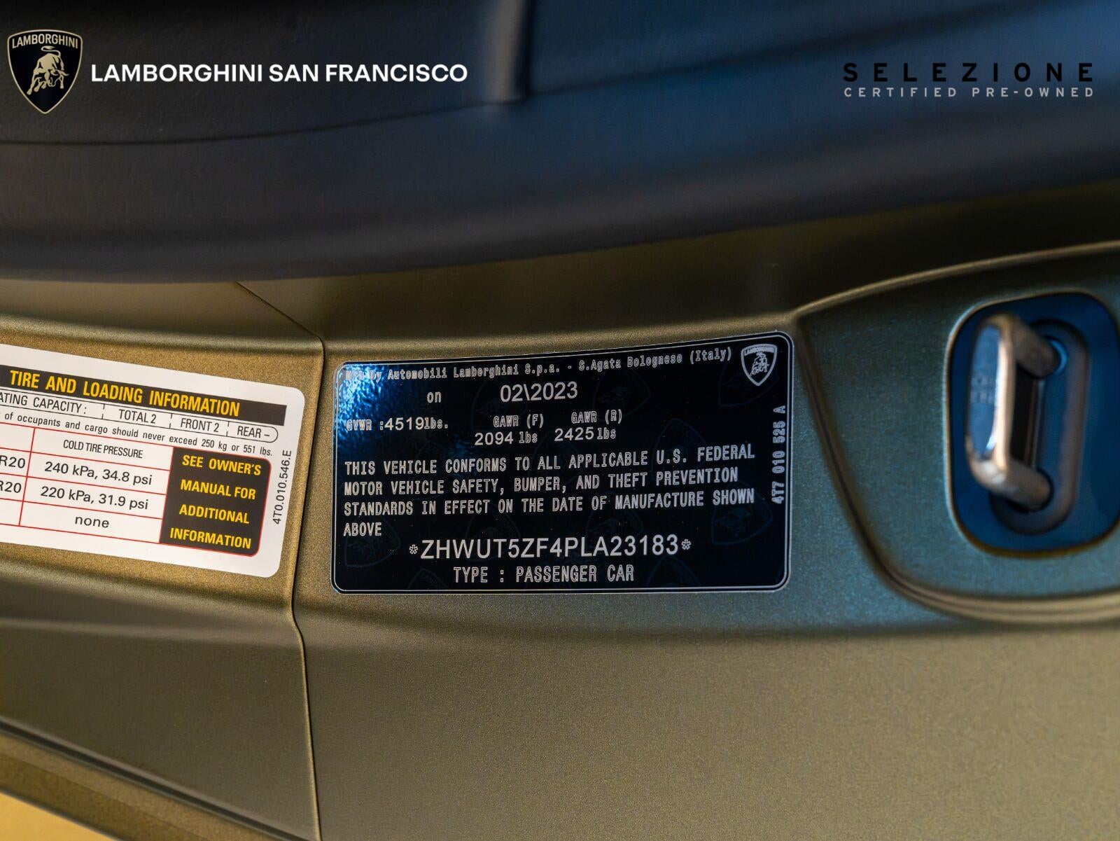 2023 Lamborghini Huracan EVO Spyder RWD