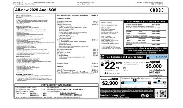 2025 Audi SQ5 3.0T Premium Plus quattro