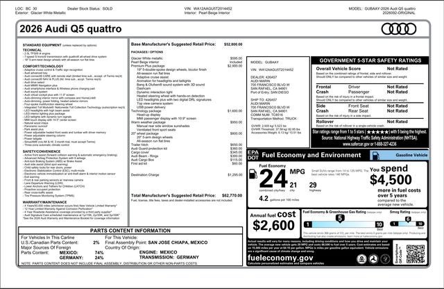 2026 Audi Q5 2.0T Premium Plus quattro
