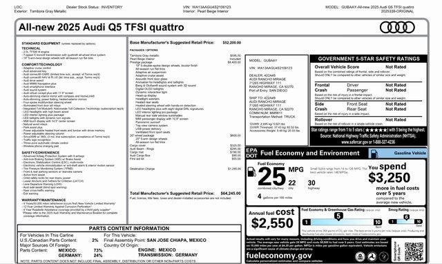 2025 Audi Q5 2.0T Prestige quattro