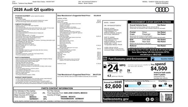 2026 Audi Q5 2.0T Premium Plus quattro