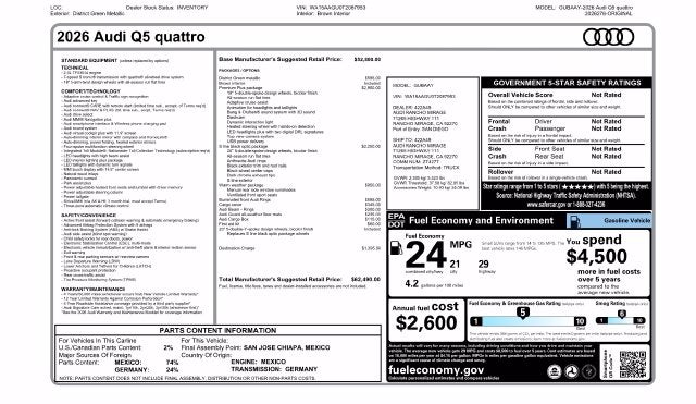 2026 Audi Q5 2.0T Premium Plus quattro