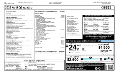 2026 Audi Q5 2.0T Premium Plus quattro
