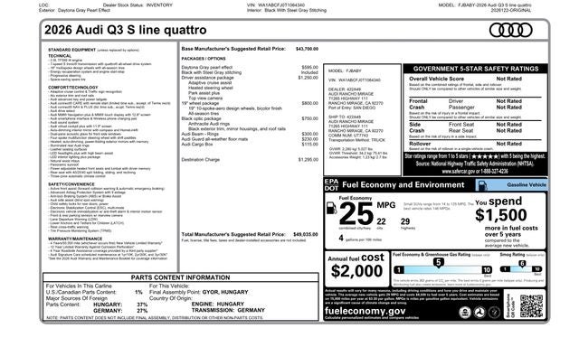 2026 Audi Q3 S line quattro