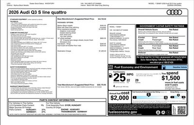 2026 Audi Q3 S line quattro