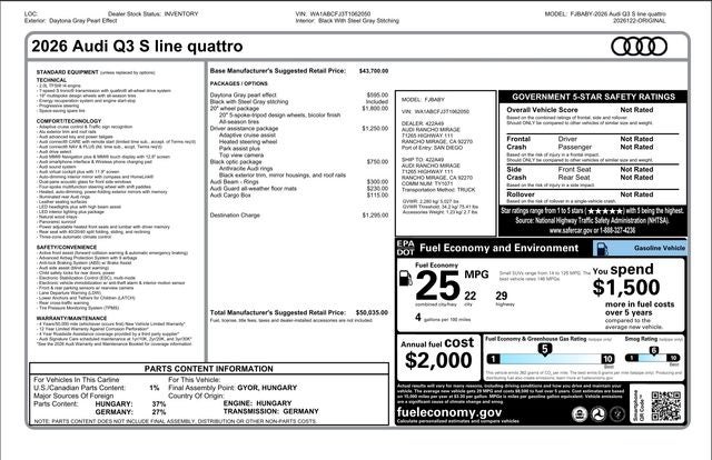 2026 Audi Q3 S line quattro
