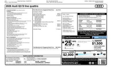2026 Audi Q3 S Line quattro