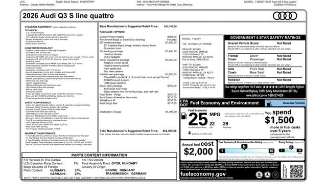 2026 Audi Q3 S line quattro