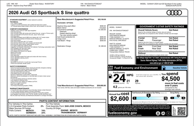 2026 Audi Q5 Sportback S Line quattro