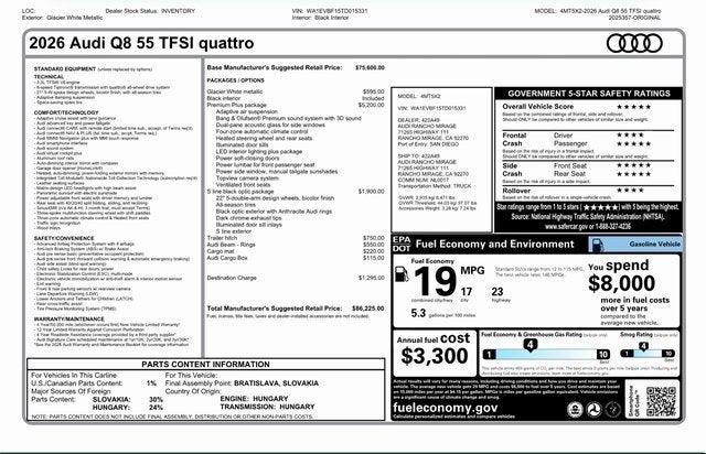 2026 Audi Q8 quattro