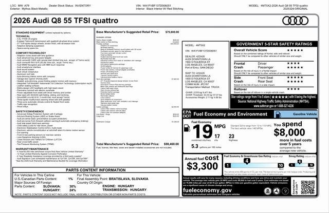 2026 Audi Q8 quattro