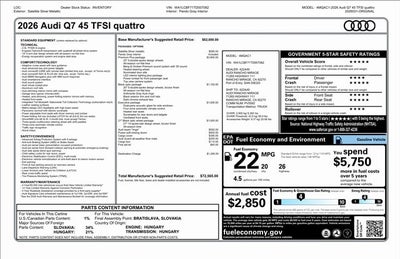 2026 Audi Q7 45 Premium Plus quattro