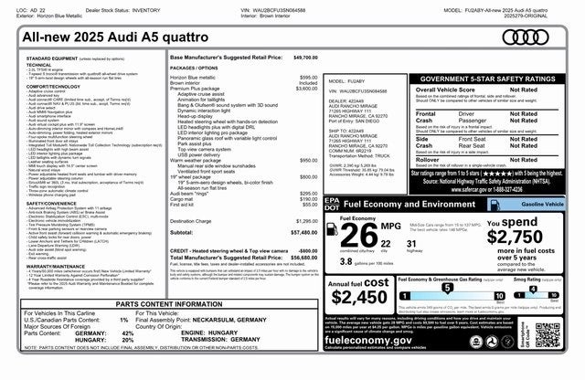 2025 Audi A5 quattro