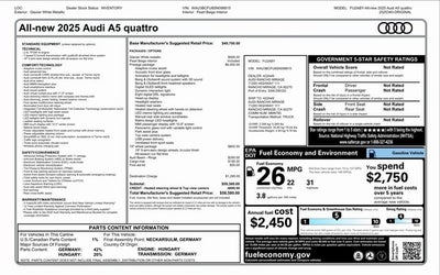 2025 Audi A5 Prestige quattro