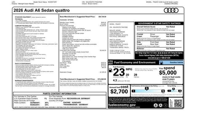 2026 Audi A6 3.0 quattro