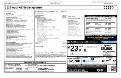 2026 Audi A6 3.0 quattro