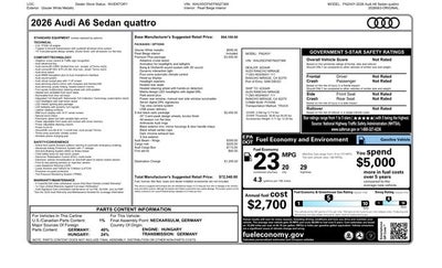 2026 Audi A6 3.0 quattro