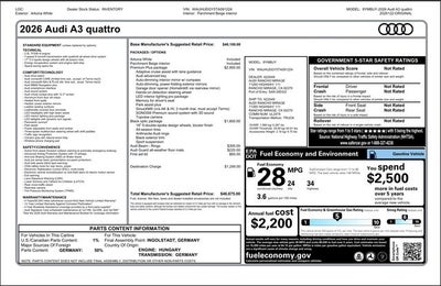 2026 Audi A3 Premium Plus quattro