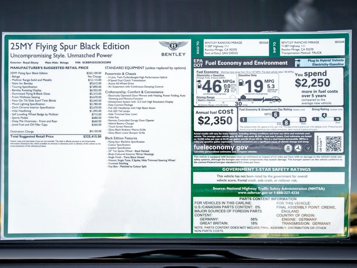 2025 Bentley Flying Spur Black Edition