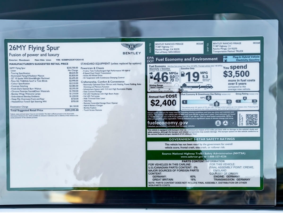 2026 Bentley Flying Spur Base