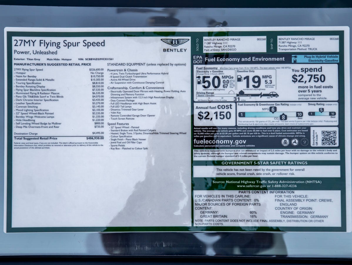 2027 Bentley Flying Spur Speed
